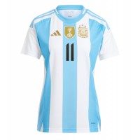 Maglia Calcio Argentina Angel Di Maria #11 Prima Divisa Donna Copa America 2024 Manica Corta